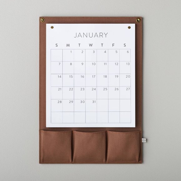 hearth-hand-accents-hearth-hand-magnolia-wall-calendar-with-canvas-pouch-2232024-brownwhite-poshmark